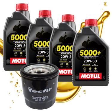 Imagem de Troca de Óleo Para Kawasaki Z1000  Versys 1000 Motul 20w50 Com Filtro 