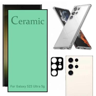 Imagem de Capa + Película 9D Cerâmica + Película de Câmera Samsung Galaxy S23 UL