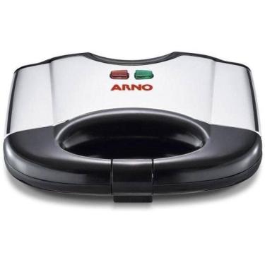 Imagem de Sanduicheira e Grill Sacs com Placa Antiaderente em Inox para Cozinha Prática Inox 220V