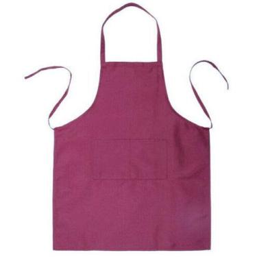 Imagem de Avental de Chefs Senrise, cor lisa, unissex, durável, confortável com bolso frontal lavável para cozinhar assar, cozinhar, cozinhar, restaurante artesanal, H17005P, Roxa, 70CMx60CM