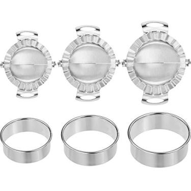 Imagem de 3 peças de moldes de massa de massa de massa de massa com 3 peças de massa de pele em 9,5 cm/ 8,5 cm/ 8 cm Molde de prensa para cozinha