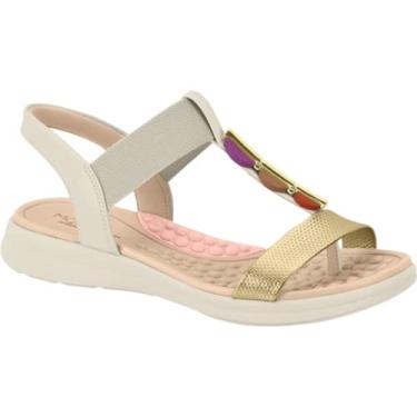 Imagem de SANDALIA FEMINIA MODARE 7174.109 PARA ESPORÃO ARTRITE SOLADO 3 CM ALTURA Cor:Branco;Tamanho:36