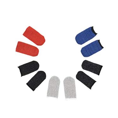 Imagem de CLISPEED 10 peças de manga para os dedos para jogos ultrafina, sensível, capa de proteção de dedo respirável resistente ao suor antiderrapante para mulheres e homens (cor aleatória)