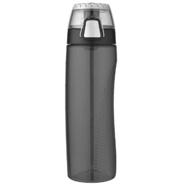 Imagem de Thermos Garrafa de hidratação Tritan de 680 g com metro, fumê