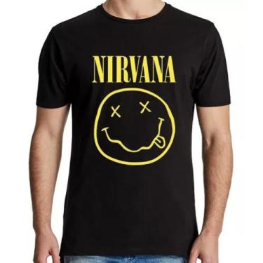 Imagem de Camisa Camiseta Nirvana Banda De Rock Camiseta -  Jmv Estampas
