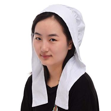 Imagem de GRACEART Fantasia colonial feminina de Prarie Bonnet 100% algodão, Estilo - Apenas Bonnet 03, M