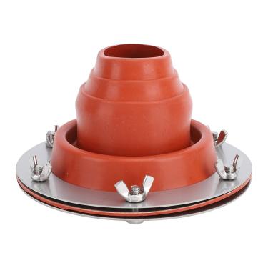 Imagem de Kit de macaco para fogão de barraca, bota de tubo de silicone flexível resistente a altas temperaturas e fácil de instalar Kit de macaco para fogão de teto de barraca (Laranja)