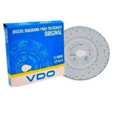 Imagem de Disco Diagrama Para Tacógrafo Vdo Diário - 24 Horas 125 Km