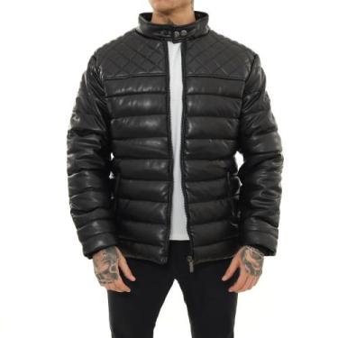 Imagem de Jaqueta Masculina Bomber Couro Peluciada - NXT JEANS, Preto, P