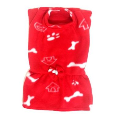 Imagem de Vestido de inverno soft estampa vermelha tamanho M - Nica Pet