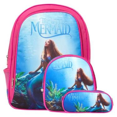Imagem de Kit Mochila Infantil Menina Juvenil Pequena Sereia Lancheira - Toys 2U