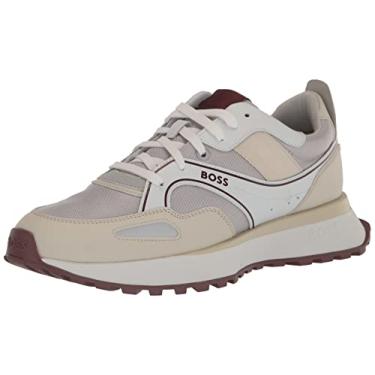Imagem de BOSS Tênis masculino com cadarço colorblock, Dólar de areia, 45