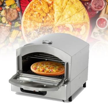 Imagem de Forno de pizza externo de 2000 W, fabricante de pizza de aço inoxidável | Cozinhar pizza, bife, peixe, frango e muito mais | para jardim ao ar livre, festa ao ar livre, aquece até 660 ° F