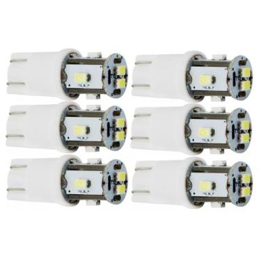 Imagem de 6 Lampada Pingao T10 Tipo Torre 6 Leds 36mm Esmagada 1.8w - STORE AUTO