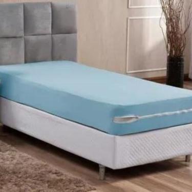 Imagem de Capa protetora p/ colchão solteiro em malha gel gramatura 90 bordados 