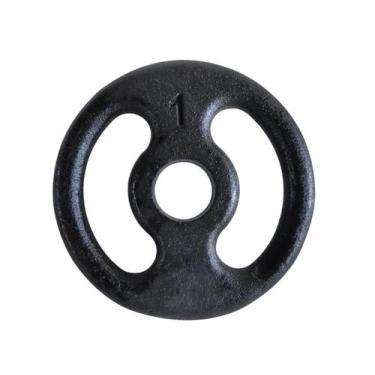 Imagem de Anilha Ferro Fundido Pintada Fitness Academia 1,0 Kg - ANILHAS FITNESS