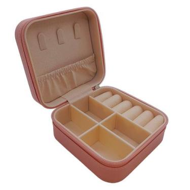 Imagem de Mini Porta Joias Portátil - Rosa Claro - 1 unidade - Rizzo