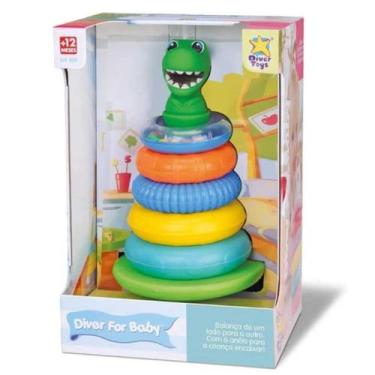 Imagem de Diver For Baby Pirâmide de Argolas Dino - Divertoys