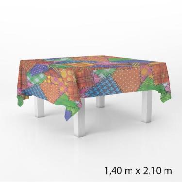 Imagem de Toalha de Mesa em TNT - 140 x 220 cm - Retalhos Festa Junina - 1 unida