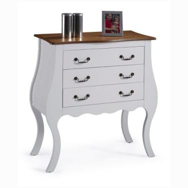 Imagem de Cômoda de Madeira com 3 Gavetas Bombê Antique - 1023 - Meyer, Laca - B
