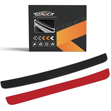 Imagem de GZRUICA Protetor de para-choque traseiro tira de proteção de borracha para porta-malas de borracha resistente a arranhões Protetores de entrada de porta de porta-malas acessório de carro para