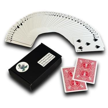 Imagem de Ted's Sterling Magic Bicycle One Way Force Deck Trick Kit with Bonus Short Cards, Red Back Spades (Five)