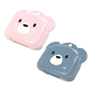 Imagem de 2 Saboneteira Ludica Infantil Porta Sabonete Bolsa Viagem - PLASUTIL, 