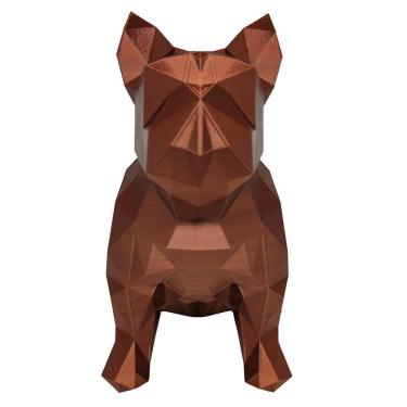 Imagem de Bulldog Francês 3D Cachorro 18Cm Estátua Decorativo Cor