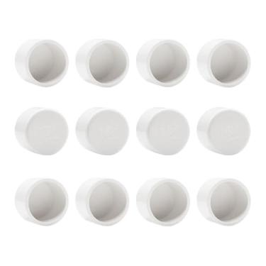 Imagem de HayEastdor 12 peças de acessórios de tubulação de tampa de PVC de 3/10.2 cm adaptador de plugue de extremidade de tubo de PVC branco SCH40 encaixe de soquete adequado para tubos ou conexões não