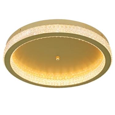Imagem de Plafon de Sobrepor Led Redondo Dourado 50cm Pl2000