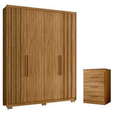 Imagem de Guarda Roupa Solteiro Califórnia e Cômoda Vitória Freijó - Moval