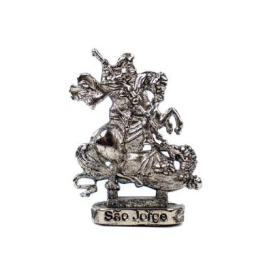 Imagem de Escultura São Jorge 5,5 cm Niquelado em Metal Proteção - Lua Mística -
