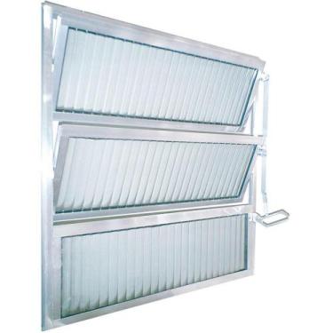 Imagem de Vitrô Basculante 60x60cm Vidro Canelado - VB1 - JANELLOT