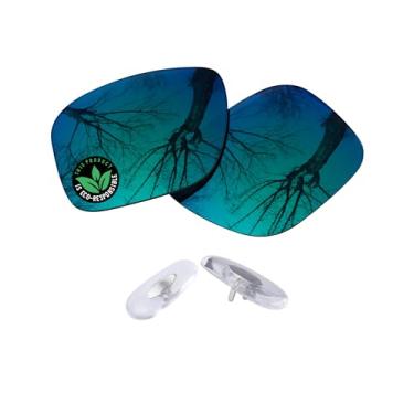 Imagem de Raydi Lentes de reposição de policarbonato e protetores de nariz para óculos de sol quadrados RayBan RB3483 60 mm - verde esmeralda espelhado - polarizado