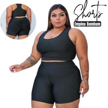 Imagem de Short Empina Bumbum Modelador Plus Size Academia Alta Compressão Preço