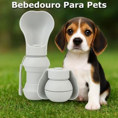 Imagem de Bebedouro Para Pets Portátil Dobrável Viagens Passeios Lazer Silicone 