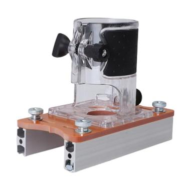 Imagem de Base para fresadora de madeira, 2 em 1, localizador de ranhura para fresadora de madeira, compacta, base de roteadores, suporte de ranhura para fresamento de 65 mm, marcenaria, chanframento