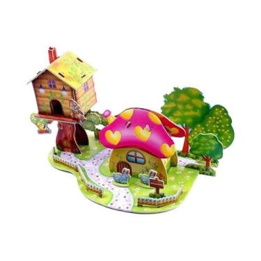 Imagem de Crianças 3D DIY Puzzle Castelo Modelo Desenho Animado Brinquedo De Pap