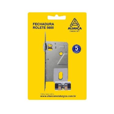 Imagem de blister fechadura rolete roseta quad 55mm cromado alianca