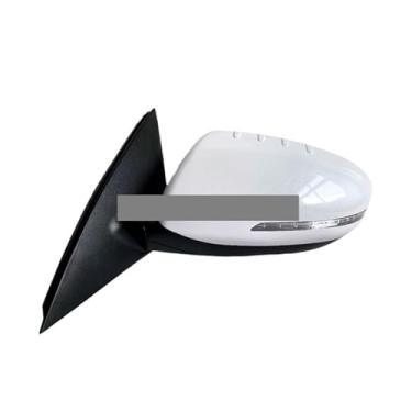 Imagem de Conjunto de espelho lateral compatível com KIA K5 2011-2015, espelho retrovisor com pisca, compatível com espelho externo, lente, concha, capa de armação(5Pin White L)