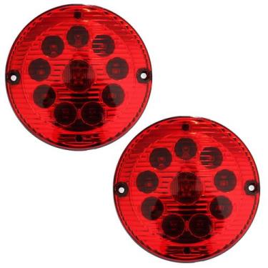 Imagem de KIT 2 Lanterna Traseira Ônibus Caminhão 155mm 10 LED 12V VM - Prime