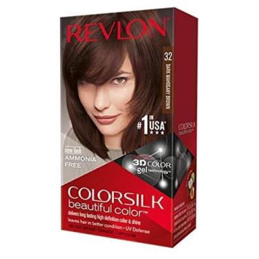 Imagem de Cor de cabelo Revlon ColorSilk Dark Mahogany Brown, pacote com 2