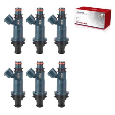 Imagem de AISHAN Conjunto de 6 injetores de combustível, 23250-20020 injetor para Lexus ES300 99-01, RX300 99-03, para Toyota Solara 99-03, Sienna 98-03, Highlander 01-03, Camry 98-01, Avalon 98-04 V6 3,0 L 2