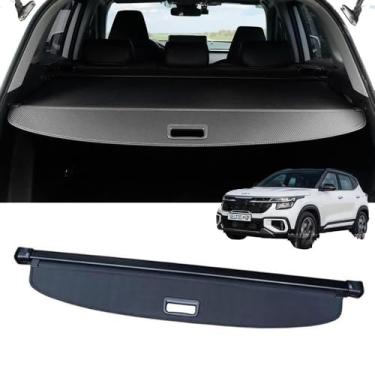 Imagem de Capa de carga retrátil tela de porta-malas retrátil para KIA SELTOS 2020-2025, Car Door Sill, capa de carga retrátil à prova d'água atualizada, escudo de segurança resistente a UV