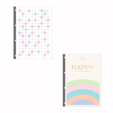 Imagem de Bloco para fichário universitário Tiliflex Happy Tilibra