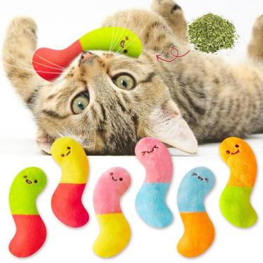 Imagem de Brinquedo para animais de estimação L1rabe 6P Colorful Organic Catnip 