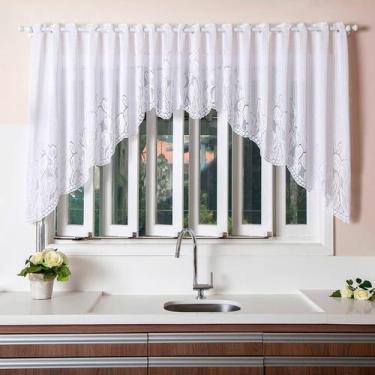 Imagem de Cortina Renda Bando Cozinha Cascata 3,00 X1,00Alt Diversas - Interlar