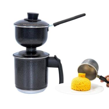 Imagem de Cuscuzeira Cinza Individual Em Alumínio Com Cabo