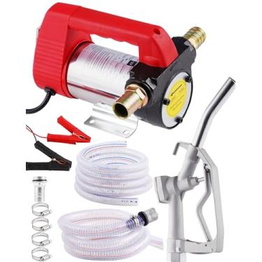 Imagem de Faitio Bomba de transferência diesel 12V 175W, bomba de transferência de combustível elétrica para diesel, querosene, bomba de combustível diesel alimentada por bateria de 12 GPM para tambor de 55