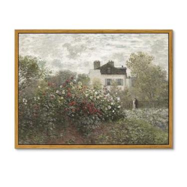 Imagem de Arte de parede em Simsea Monet Artist's Garden, moldura de 30x40 cm - 
